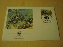 Lisko, WWF, Tonga, 1990, ensipäiväkuori, FDC. Hieno esim. lahjaksi. Katso myös muut kohteeni mm. noin 1 500 erilaista ulkomaista ensipäiväkuorta 1920-luvulta