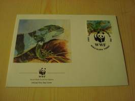 Lisko, WWF, Tonga, 1990, ensipäiväkuori, FDC. Hieno esim. lahjaksi. Katso myös muut kohteeni mm. noin 1 500 erilaista ulkomaista ensipäiväkuorta 1920-luvulta