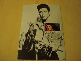 Elvis Presley, Saksa, 1988, maksikortti, FDC. Hieno esim. lahjaksi. Katso myös muut kohteeni mm. noin 1 500 erilaista ulkomaista ensipäiväkuorta 1920-luvulta