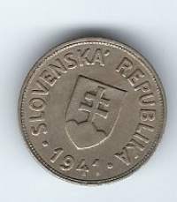 Slovakian tasavalta 1939-45 / 50 Halerov 1941   - ulkomainen kolikko