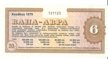 Raha-arpa 1979 / 6 arpa