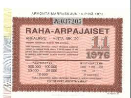 Raha-arpa  1976 / 11   arpa