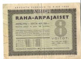 Raha-arpa  1950 / 8  arpa