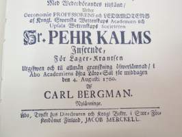 Sjö-Staden Ekenäs (Tammisaari) -näköispainos v. 1760 väitöskirjasta -facsimile of dissertation