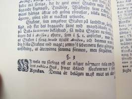 Sjö-Staden Ekenäs (Tammisaari) -näköispainos v. 1760 väitöskirjasta -facsimile of dissertation