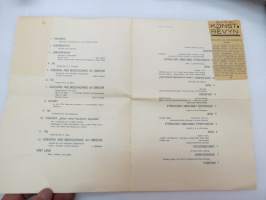 Ohjelma valtioneuvoston järjestämässä itsenäisyysjuhlassa Messuhallissa 6. XII. 1937 klo 15.00 - Program för självständighetsfesten i Mässhallen, anordnad
