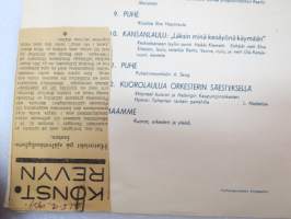Ohjelma valtioneuvoston järjestämässä itsenäisyysjuhlassa Messuhallissa 6. XII. 1937 klo 15.00 - Program för självständighetsfesten i Mässhallen, anordnad