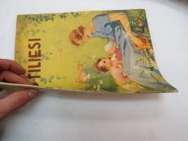 Kotiliesi 1941 nr 13, sis. mm. seur. artikkelit / kuvat / mainokset; Kansikuvitus Martta Wendelin, Emännän esiliina, Pikku kansalaisen tervetuliaiset - uudet