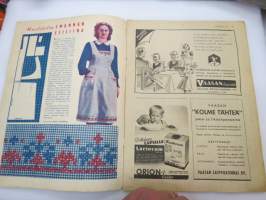 Kotiliesi 1941 nr 13, sis. mm. seur. artikkelit / kuvat / mainokset; Kansikuvitus Martta Wendelin, Emännän esiliina, Pikku kansalaisen tervetuliaiset - uudet