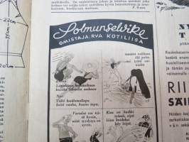 Kotiliesi 1941 nr 13, sis. mm. seur. artikkelit / kuvat / mainokset; Kansikuvitus Martta Wendelin, Emännän esiliina, Pikku kansalaisen tervetuliaiset - uudet