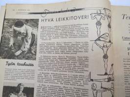 Kotiliesi 1941 nr 13, sis. mm. seur. artikkelit / kuvat / mainokset; Kansikuvitus Martta Wendelin, Emännän esiliina, Pikku kansalaisen tervetuliaiset - uudet