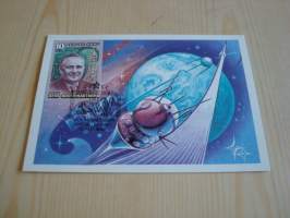 Avaruus, kosmonautti, Neuvostoliitto, CCCP, 1986, maksikortti, FDC. Hieno esim. lahjaksi. Katso myös muut kohteeni mm. noin 1 500 erilaista ulkomaista