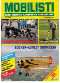 Mobilisti 1/1988,vanhojen moottori ajoneuvojen kerääjille, kunnostajille paljon tietoa merkeisrä. Mutta myöskin tapahtumia kotimaasta ja muualta. Valokuvia paljon