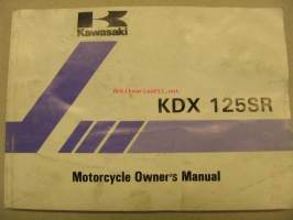 Kawasaki KDX125SR owner´s manual käyttöohjekirja