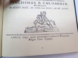 De Tabellario - Akateeminen tutkielma postinkantajasta v. 1689 - vuonna 1988 postilaitoksen 350-vuotisjuhlien kunniaksi julkaistu Turun Akatemian väitöskirja