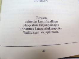 De Tabellario - Akateeminen tutkielma postinkantajasta v. 1689 - vuonna 1988 postilaitoksen 350-vuotisjuhlien kunniaksi julkaistu Turun Akatemian väitöskirja