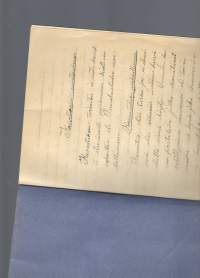 Kasvatusopin muistiinpanoja sinikantisessa vihkossa 40 käsinkirjoitettua sivua