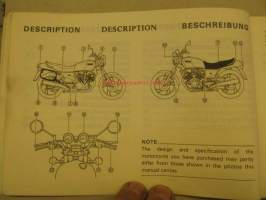 Yamaha XV1000 ´82 owner´s manual käyttöohjekirja