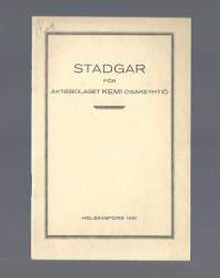 Stadgar för Kemi Ab Oy 1931