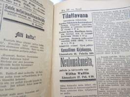 Uusi Aura 1907 nr 56 A, Turku 7.3.1907, sisältää mm. vaalimainontaa ja -propagandaa, Rautatietarpeista Turun läänin eteläosassa, Oikeudenkäynnin uudistus,