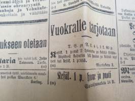 Uusi Aura 1907 nr 56 A, Turku 7.3.1907, sisältää mm. vaalimainontaa ja -propagandaa, Rautatietarpeista Turun läänin eteläosassa, Oikeudenkäynnin uudistus,