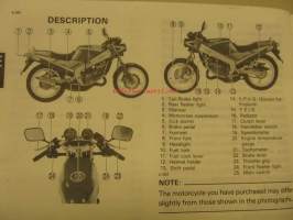 Yamaha TZR125 owner´s manual käyttöohjekirja