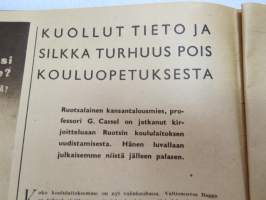 Suomen Kuvalehti 1942 nr 31, ilmestynyt 1.8.1942, sis. mm. seur. artikkelit / kuvat / mainokset; Kansikuva &quot;Selkkin neitosia kansallispuvuissaan&quot;, Kapteeni Väinö