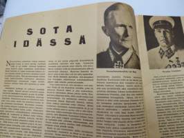 Suomen Kuvalehti 1942 nr 31, ilmestynyt 1.8.1942, sis. mm. seur. artikkelit / kuvat / mainokset; Kansikuva &quot;Selkkin neitosia kansallispuvuissaan&quot;, Kapteeni Väinö