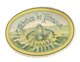 Habana Tabrica de Tabacos - tupakkaetiketti