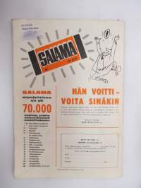 Kyntäjä 1964 nr 1, sis. mm. seur. artikkelit / kuvat / mainokset; Kansikuva Johannnes Virolainen - Mies ja asia, Maanviljelinjän osuustoiminta - Tie kolhoosiin?,