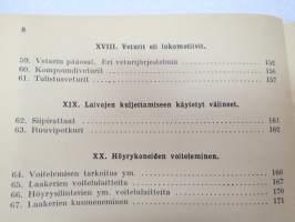 Höyrykoneoppi - Lyhyempi laitos - Alempia koneenkäyttäjä- sekä lämmittäjäkursseja varten -steam engine technology -basic studybook of steam boilers,
