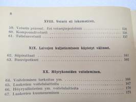 Höyrykoneoppi - Lyhyempi laitos - Alempia koneenkäyttäjä- sekä lämmittäjäkursseja varten -steam engine technology -basic studybook of steam boilers,