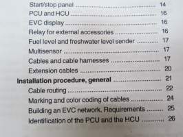 Volvo Penta IPS 400, IPS 500 Installation EVCec Electronic Vessel Control B 1(1) -asennusohjekirja englanniksi