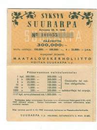 Syksyn  suurarpa 1945  arpa