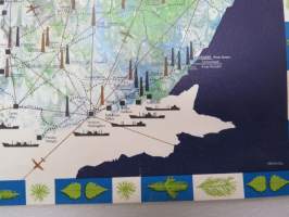 Finncell 1967 - Die Zellstoffabriken in Finnland - Jahreskapzität 4 458 000 tonnen -kartta / painate -map / print