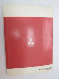 Mitsubishi Galant Station Wagon 1982 Workshop Manuual chassis supplement -korjaamokirjan lisäosa