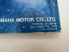 Yamaha SR500 1978 Type 2J4 for Europe Parts List -varaosaluettelo