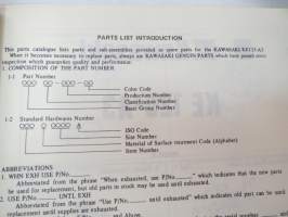 Kawasaki Model KE125-A3 Parts Catalogue -varaosaluettelo