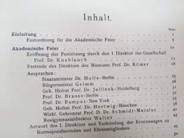 Festschrift zur erinnerung an die Eröffnung de Neuerbauten Museum Senckenbergischen Naturforschenden Gesellschaft zu Frankfurt am Main am 13. Oktober 1907