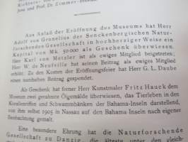 Festschrift zur erinnerung an die Eröffnung de Neuerbauten Museum Senckenbergischen Naturforschenden Gesellschaft zu Frankfurt am Main am 13. Oktober 1907