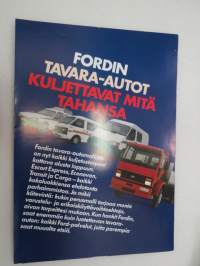 Ford tavara-autot -myyntiesite / brochure