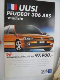 Peugeot 306 ABS-mallisto 1998 -myyntiesite / brochure