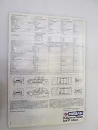 Nissan Bluebird 1984 -myyntiesite, saksankielinen / brochure in german