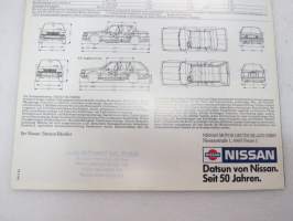 Nissan Bluebird 1984 -myyntiesite, saksankielinen / brochure in german