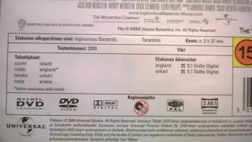 Kunniattomat paskiaiset DVD - elokuva