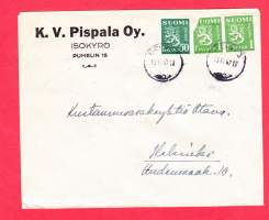 Firmakuori -K.V.Pispala Oy, Isokyrö. 1947. Kirjatilaus.