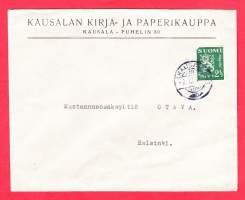 Firmakuori - Kausalan kirja- ja paperikauppa, Kausala 1947. Kirjatilaus.