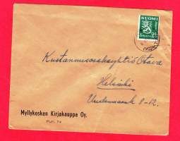 Firmakuori - Myllykosken kirjakauppa, Myllykoski. 1947. Kirjatilaus.