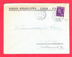 Firmakuori - Lohjan Kirjakauppa, Lohja.  1947. Kirjatilaus.