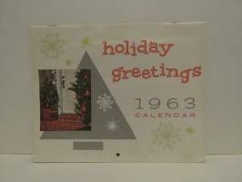 Holiday greetings 1963 calendar